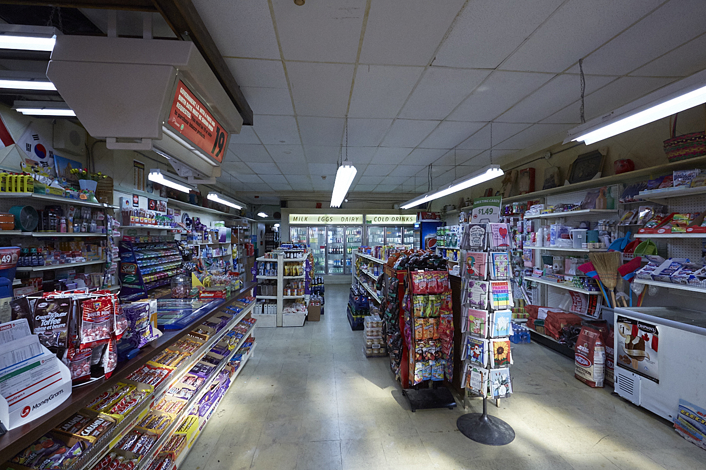 A scene of the inside of a convenience store. Photo courtesy of Production Designer John Dondertman.