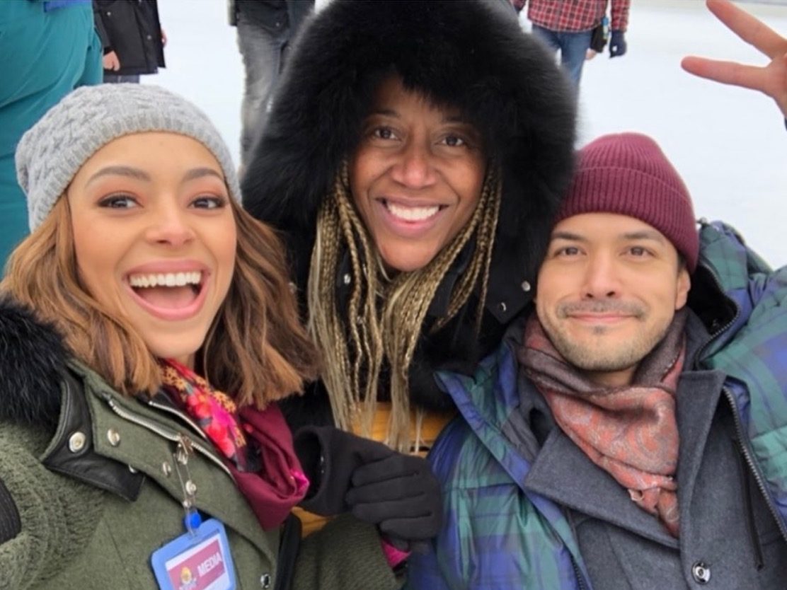 DGC Ontario Director Bosede Williams on the set of Christmas Unwrapped